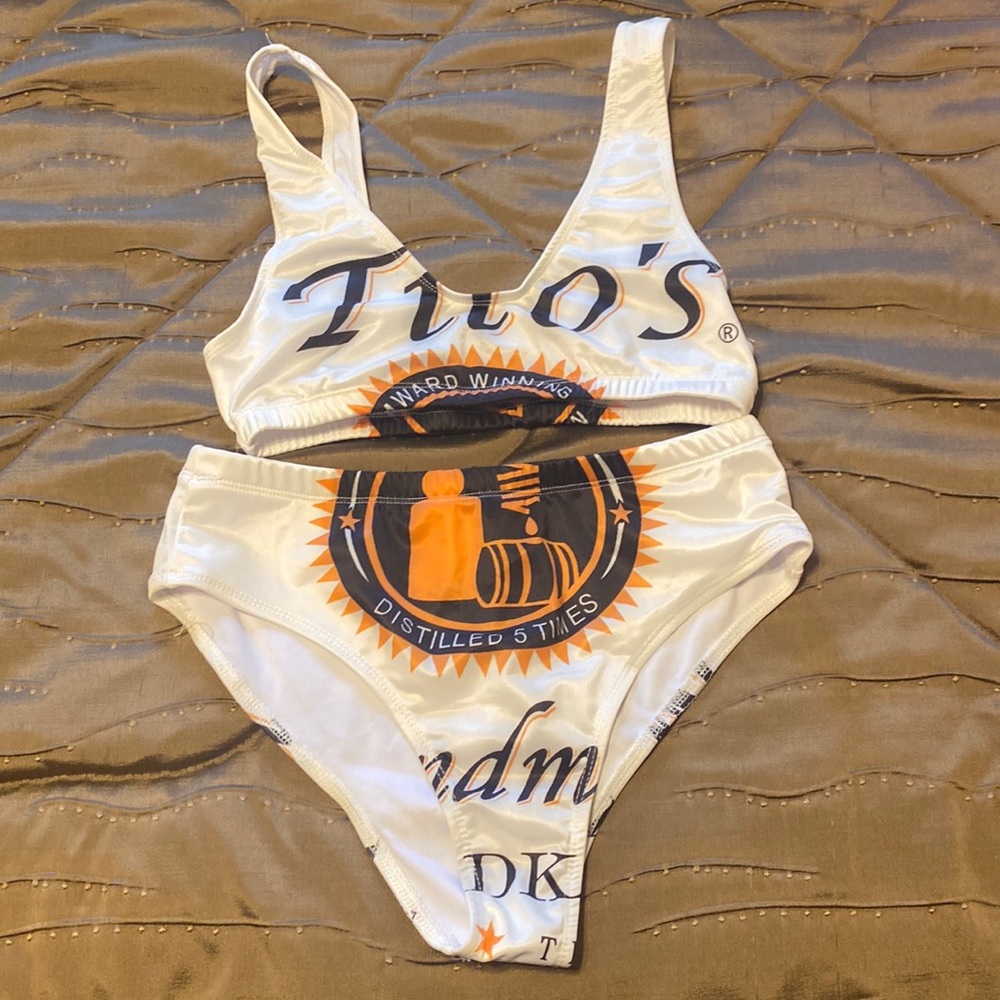 Tito’s Vodka Bikini Swim WHITE